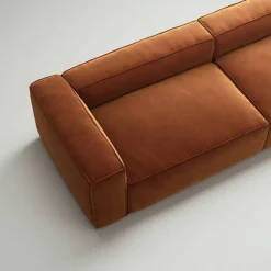 Grand 4-Sitssoffa Sammet, Copper Glow