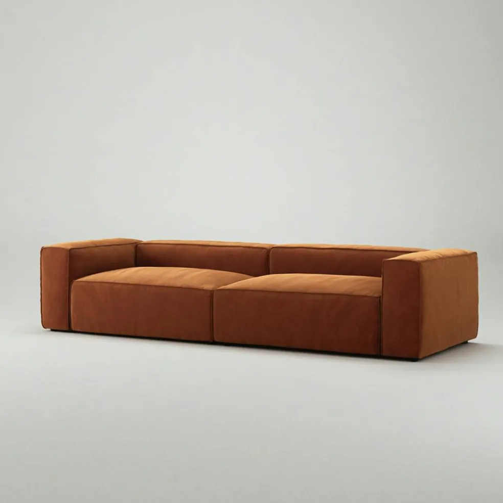 Grand 4-Sitssoffa Sammet, Copper Glow