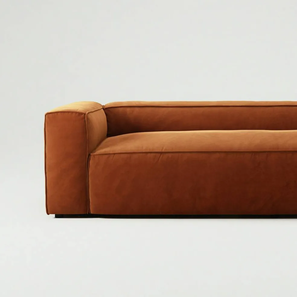 Grand 3-Sitssoffa Sammet, Copper Glow