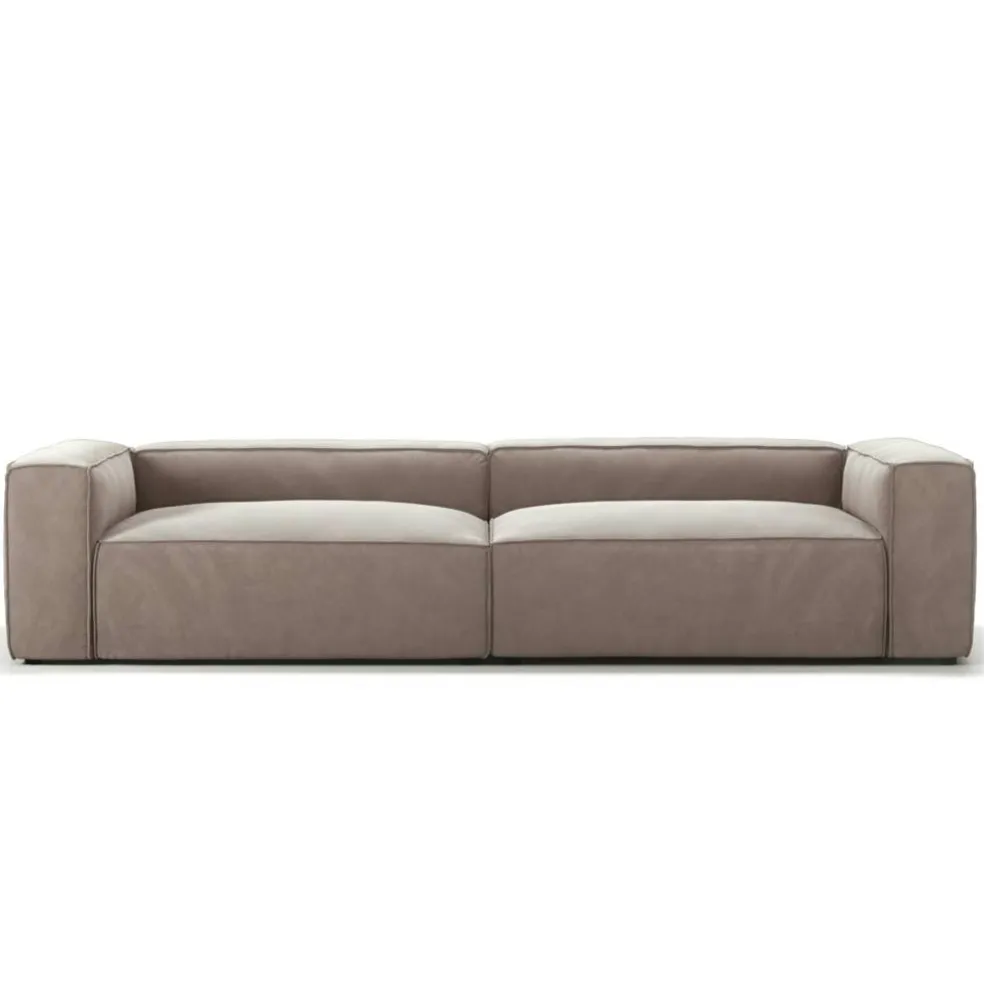 Grand 4-Sitssoffa Sammet, Dusk Beige