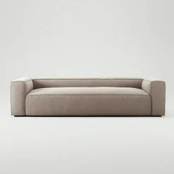Grand 3-Sitssoffa Sammet, Dusk Beige