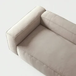 Grand 3-Sitssoffa Sammet, Dusk Beige
