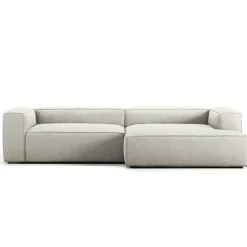 Grand 3-Sitssoffa schäslong Höger Minetyg, Moon White