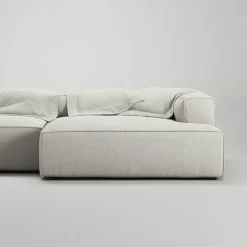 Grand 3-Sitssoffa schäslong Höger Minetyg, Moon White