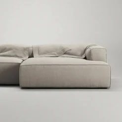 Grand 3-Sitssoffa schäslong Höger Minetyg, Sandshell Beige