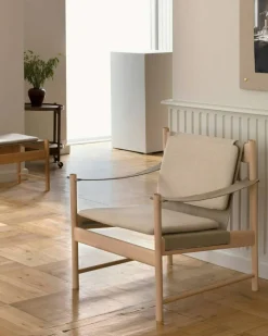 HB Loungefåtölj, Vitoljat Lönnträ / Kanvas