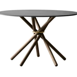 Hector 120 Matbord, Mörk Betong / Mörk Ek
