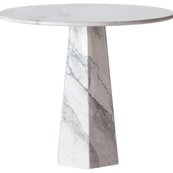 Hexagon Matbord Ø90 cm, Albanian Grey Marmor