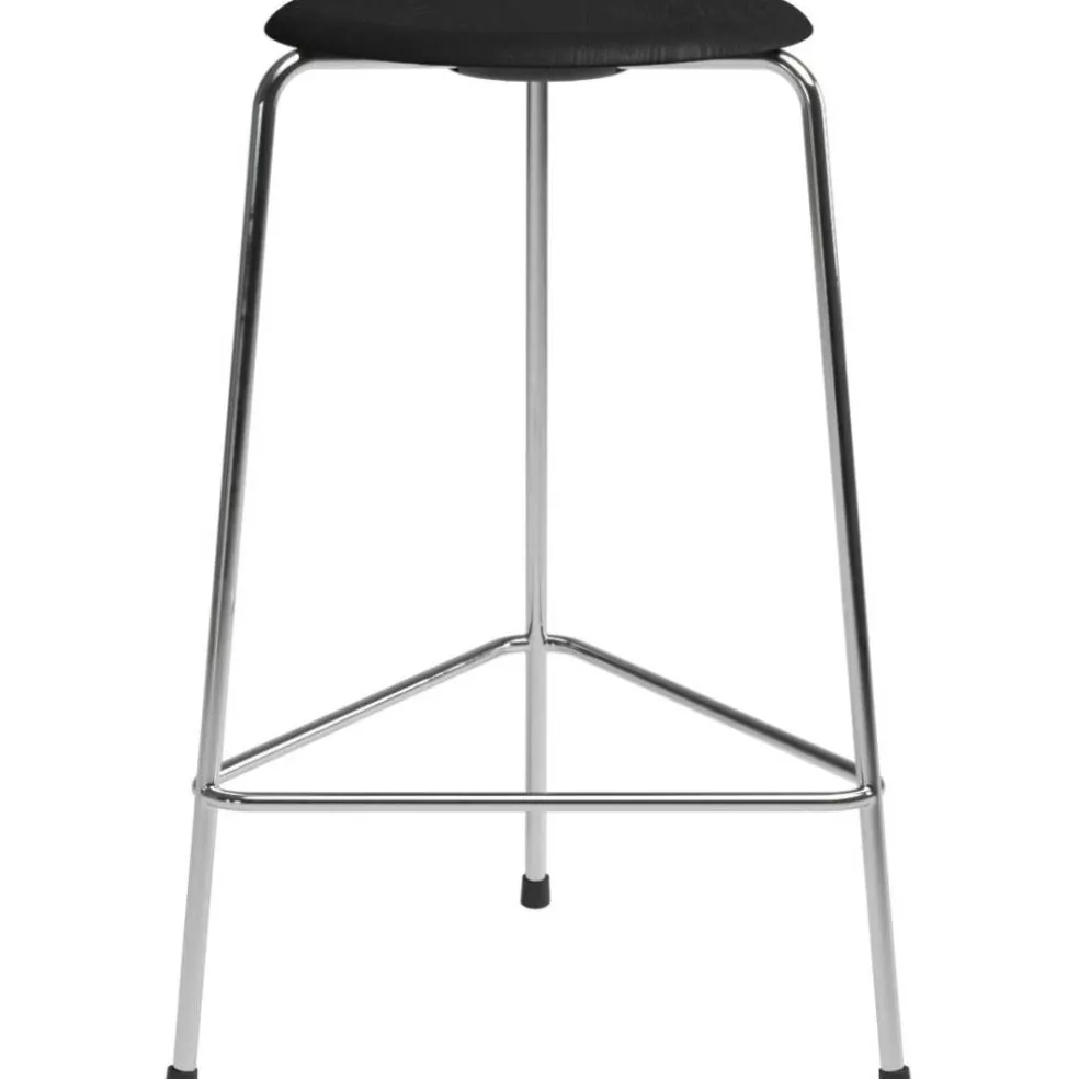 High Dot Barstol, Svart Ask / Krom