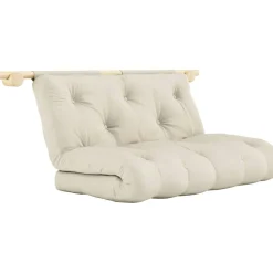 Hooked Madrass Med Beslag 135x200 cm, Raw / Beige