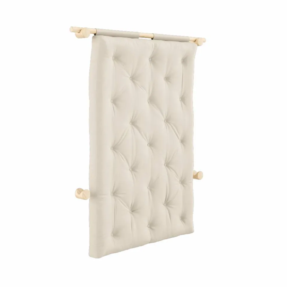 Hooked Madrass Med Beslag 135x200 cm, Raw / Beige