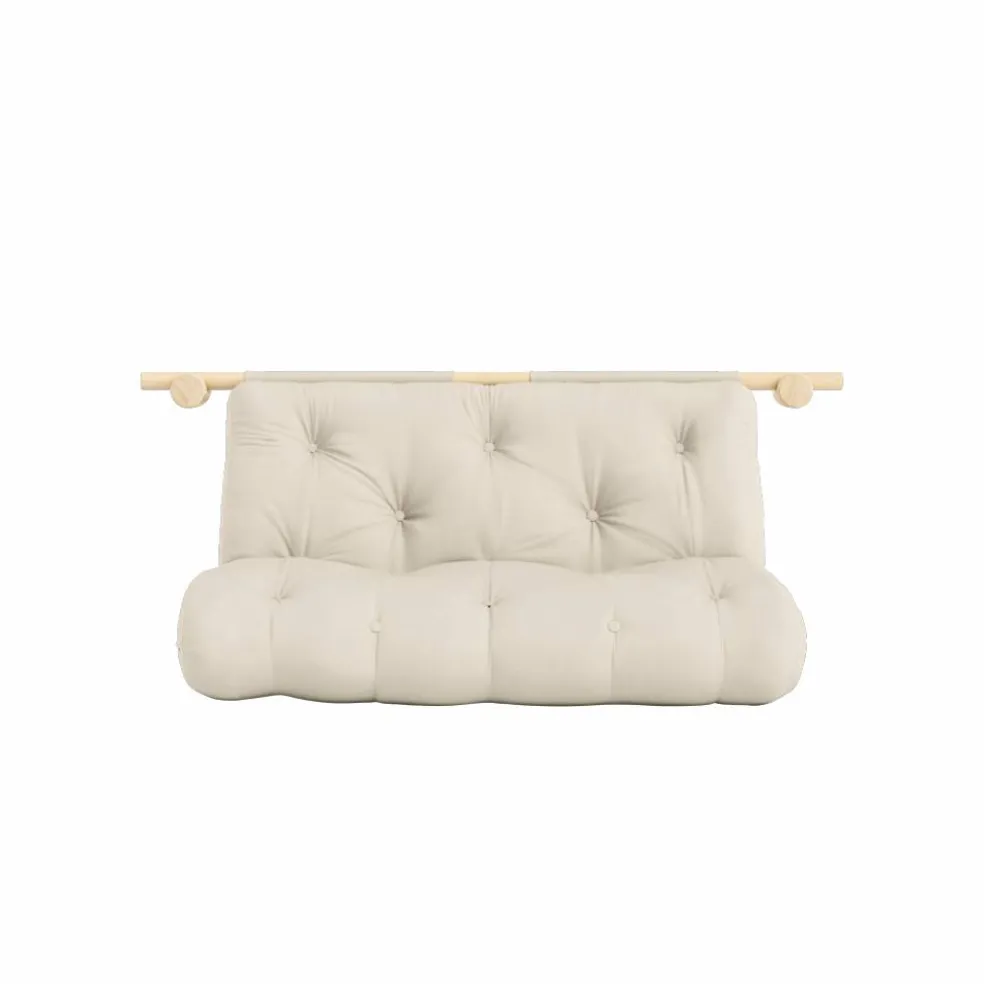 Hooked Madrass Med Beslag 135x200 cm, Raw / Beige