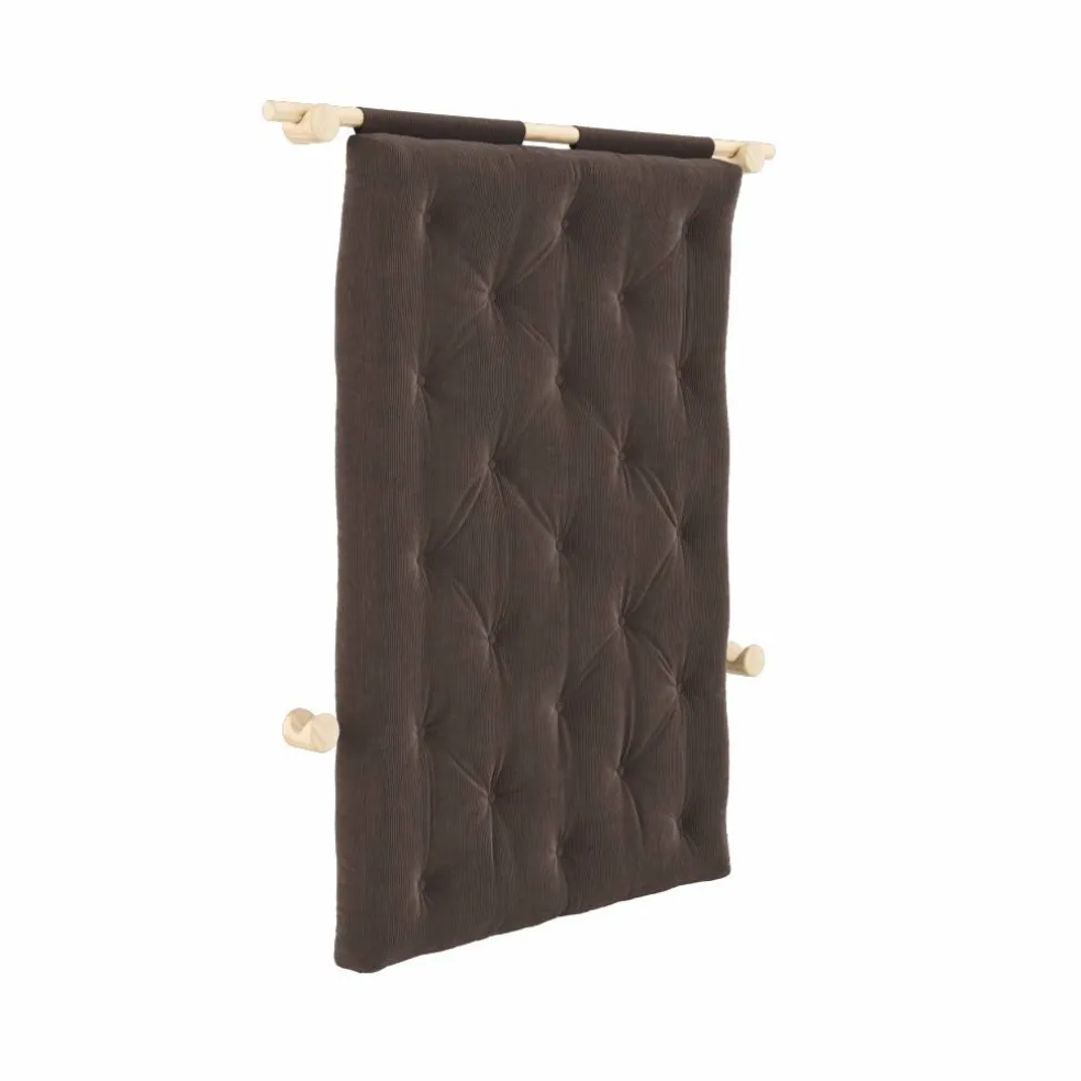 Hooked Madrass Med Beslag 135x200 cm, Raw / Chocolate