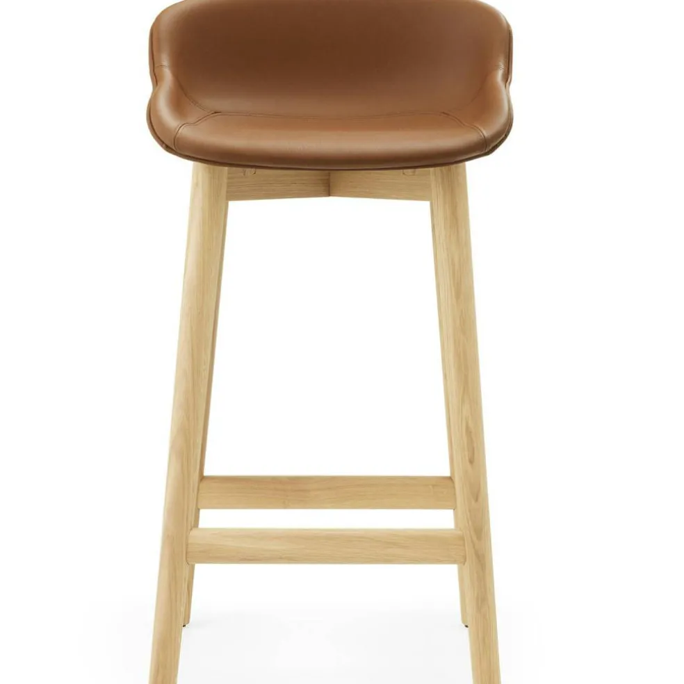 Hyg Barstol 65 cm, Brandy Läder / Ek