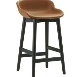 Hyg Barstol 65 cm, Brandy Läder / Svart Ek