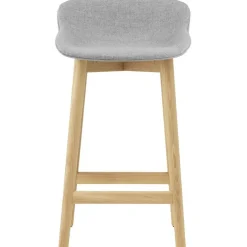 Hyg Barstol 75 cm, Grå / Ek