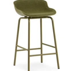 Hyg Barstol 65 cm, Klädd Framsida, Oliv