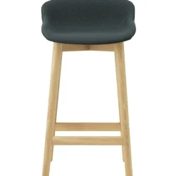 Hyg Barstol 75 cm, Mörkgrå / Ek