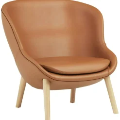 Hyg Fåtölj Låg, Brandy Läder / Ek