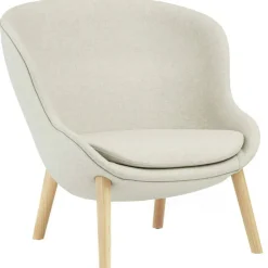 Hyg Fåtölj Låg, Off-white / Ek