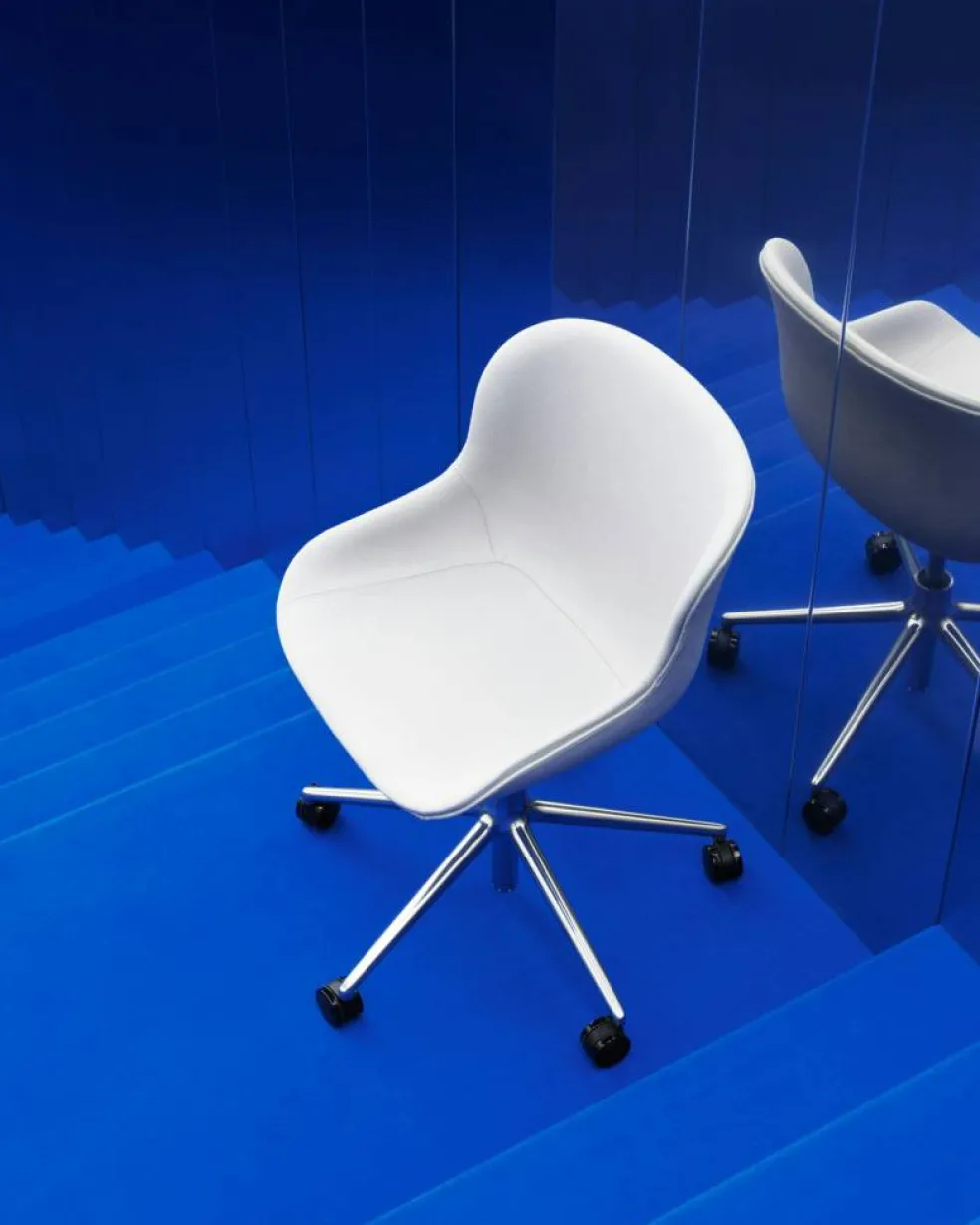 Hyg Snurrstol 5W, Aluminium/Vit