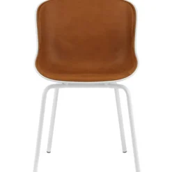 Hyg Stol, Klädd Framsida, Brandy Läder / Vit