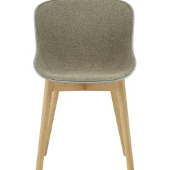 Hyg Stol, Klädd Framsida, Grå / Ek