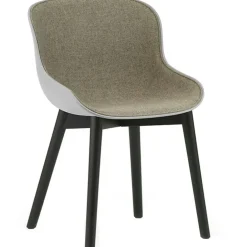 Hyg Stol, Klädd Framsida, Grå / Svart Ek