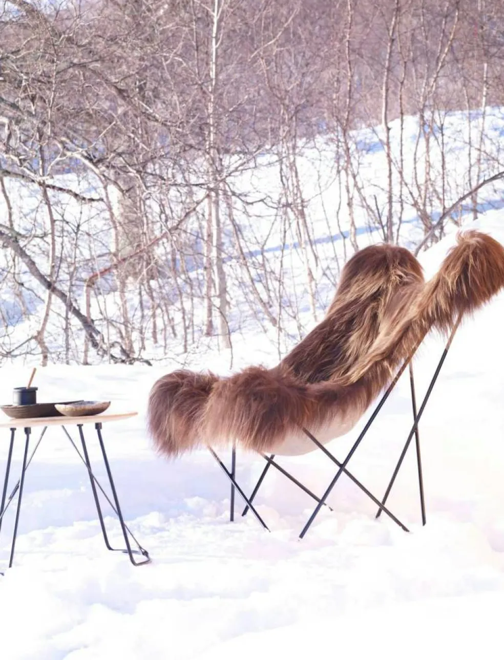 Iceland Mariposa Butterfly Chair, Wild Brown/Black