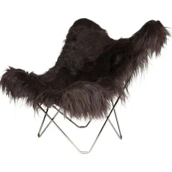 Iceland Mariposa Butterfly Chair, Wild Black/Chrome