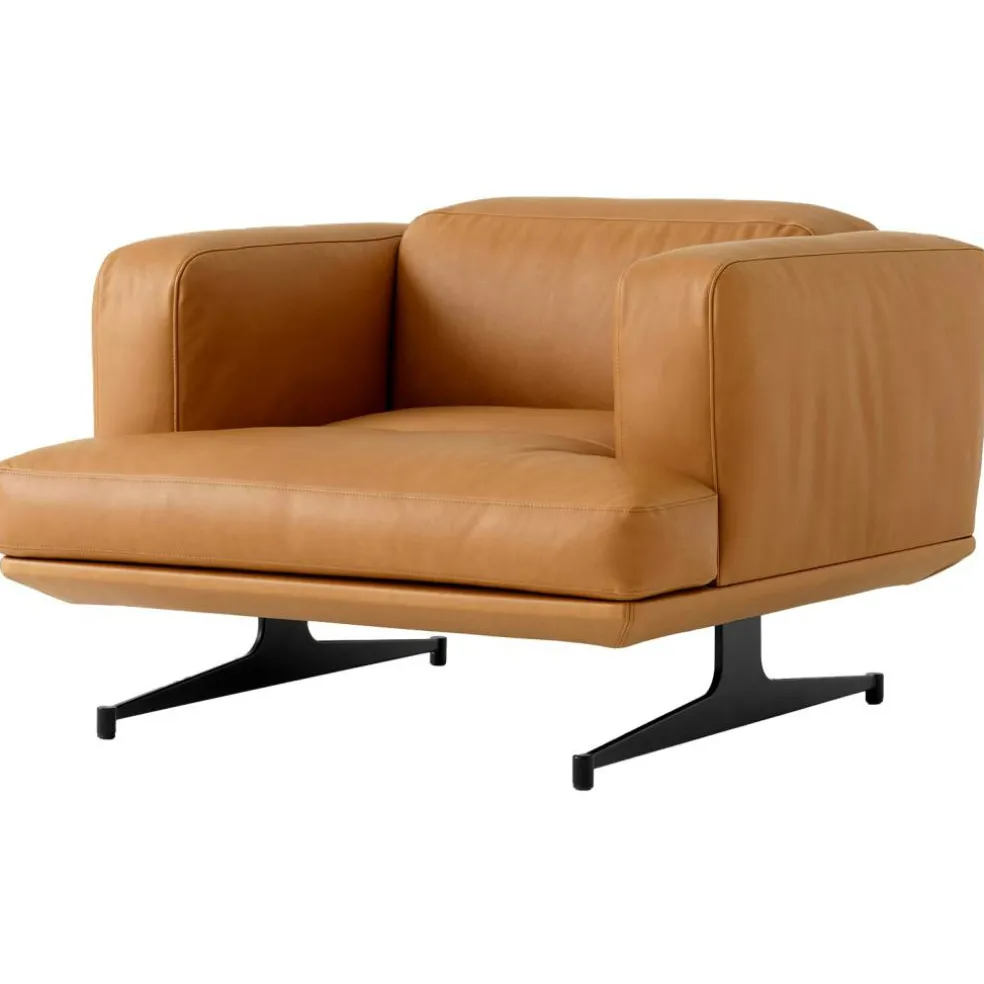 Inland AV21 Fåtölj, Läder Noble Cognac / Warm Black