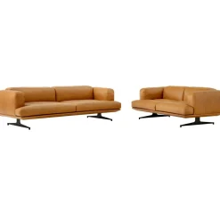Inland AV22 2-sitssoffa, Läder Noble Cognac / Warm Black