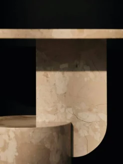 Insert Sidobord, Marmor Sand