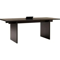 Ita OS2 Skrivbord Med Sladdförvaring 95x260 cm, Mörkbetsad Ek
