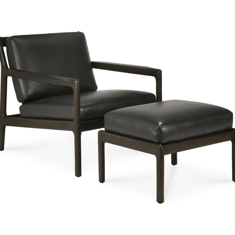 Jack Fotpall, Mahogny / Svart Läder