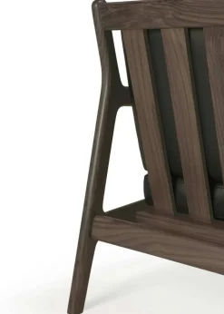 Jack Loungefåtölj, Mahogny / Svart Läder