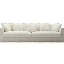 Klädsel Till Le Grand Air 4-sitssoffa Linne, Creamy White