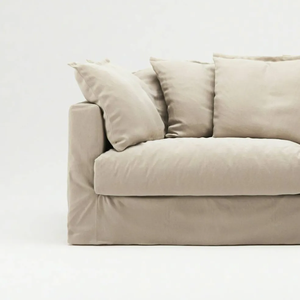 Klädsel Till Le Grand Air 3-sitssoffa Bomull, Beige
