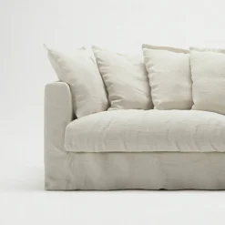 Klädsel Till Le Grand Air 3-sitssoffa Linne, Creamy White