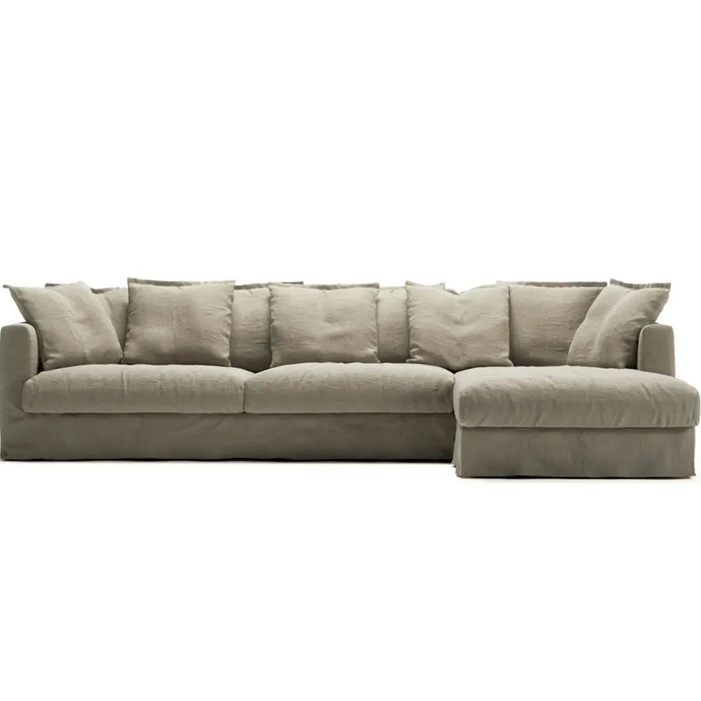 Klädsel Till Le Grand Air 3-sitssoffa Linne Divan Höger, Savage Linen