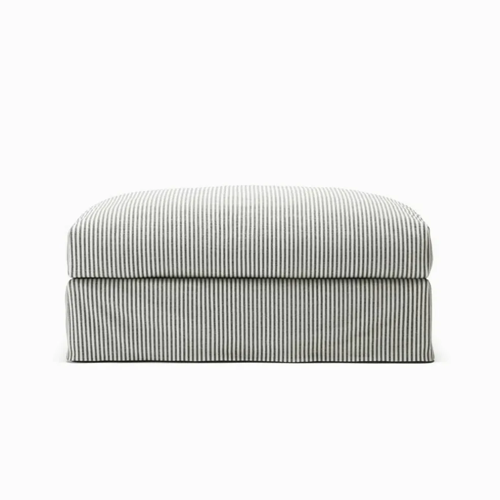 Klädsel Till Le Grand Air Fotpall Linne, Ash Stripe