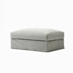 Klädsel Till Le Grand Air Fotpall Linne, Ash Stripe