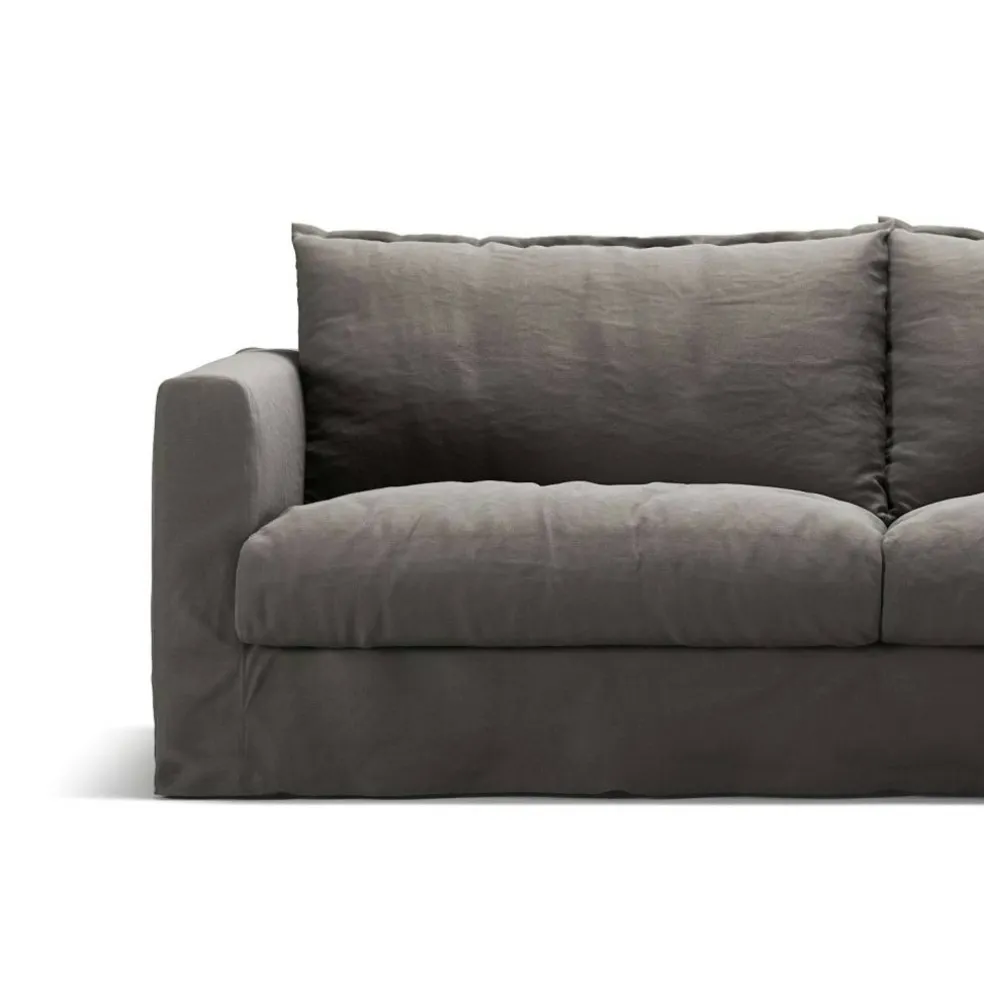 Klädsel Till Le Grand Air Nou 3-sitssoffa Linne, Smokey Granite