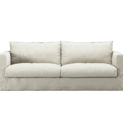 Klädsel Till Le Grand Air Nou 3-sitssoffa Linne, Creamy White