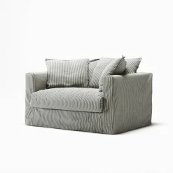 Klädsel Till Le Grand Air Love Seat Linne, Ash Stripe
