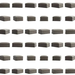 Klädsel Till Le Grand Air Fotpall Linne, Smokey Granite