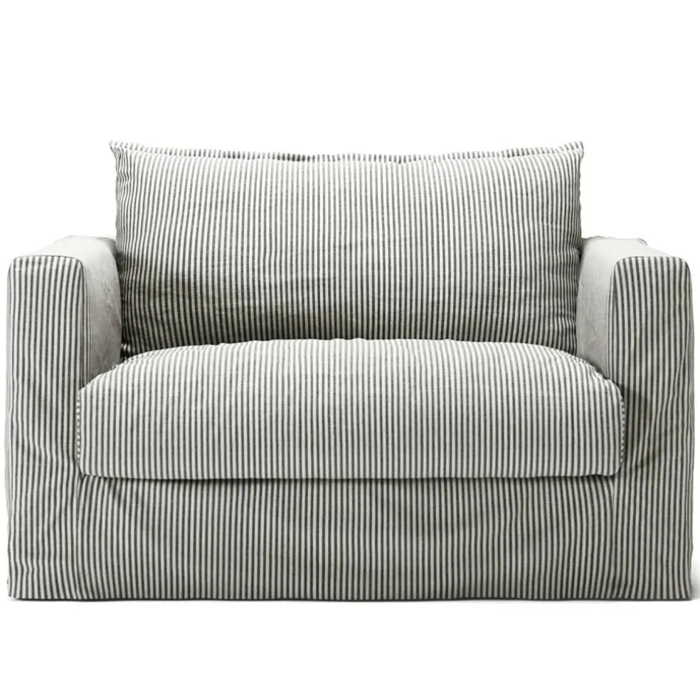 Klädsel Till Le Grand Air Nou Love Seat Linne, Ash Stripe