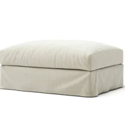 Klädsel Till Le Grand Air Fotpall Linne, Creamy White