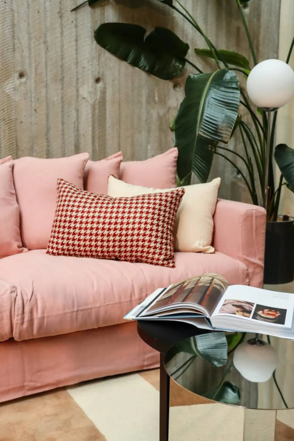 Klädsel Till Le Grand Air 4-sitssoffa Linne, Tender Blush