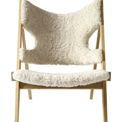 Knitting Loungestol, Ek / Fårskinn Curly Nature